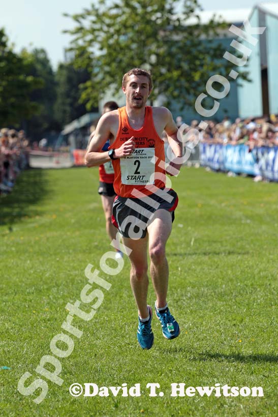 Michael Crawley (Durham City) finishing the Blaydon Races, June 9th.